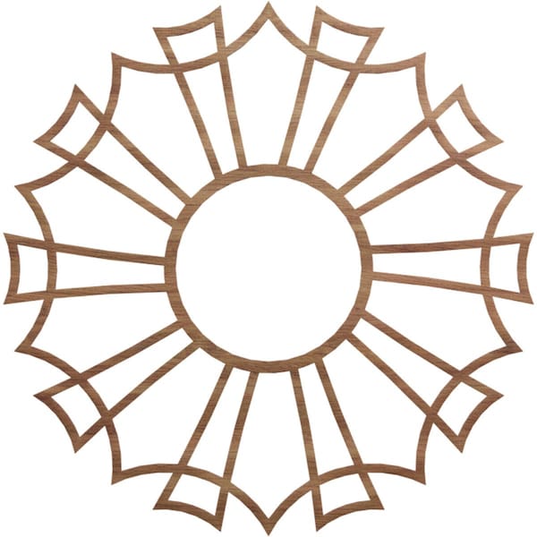 Ekena Millwork Augustus Wood Fretwork Pierced Ceiling Medallion, Walnut, 40"OD x 14 1/8"ID x 3/8"T CMWP40X40X0375AUWA - main